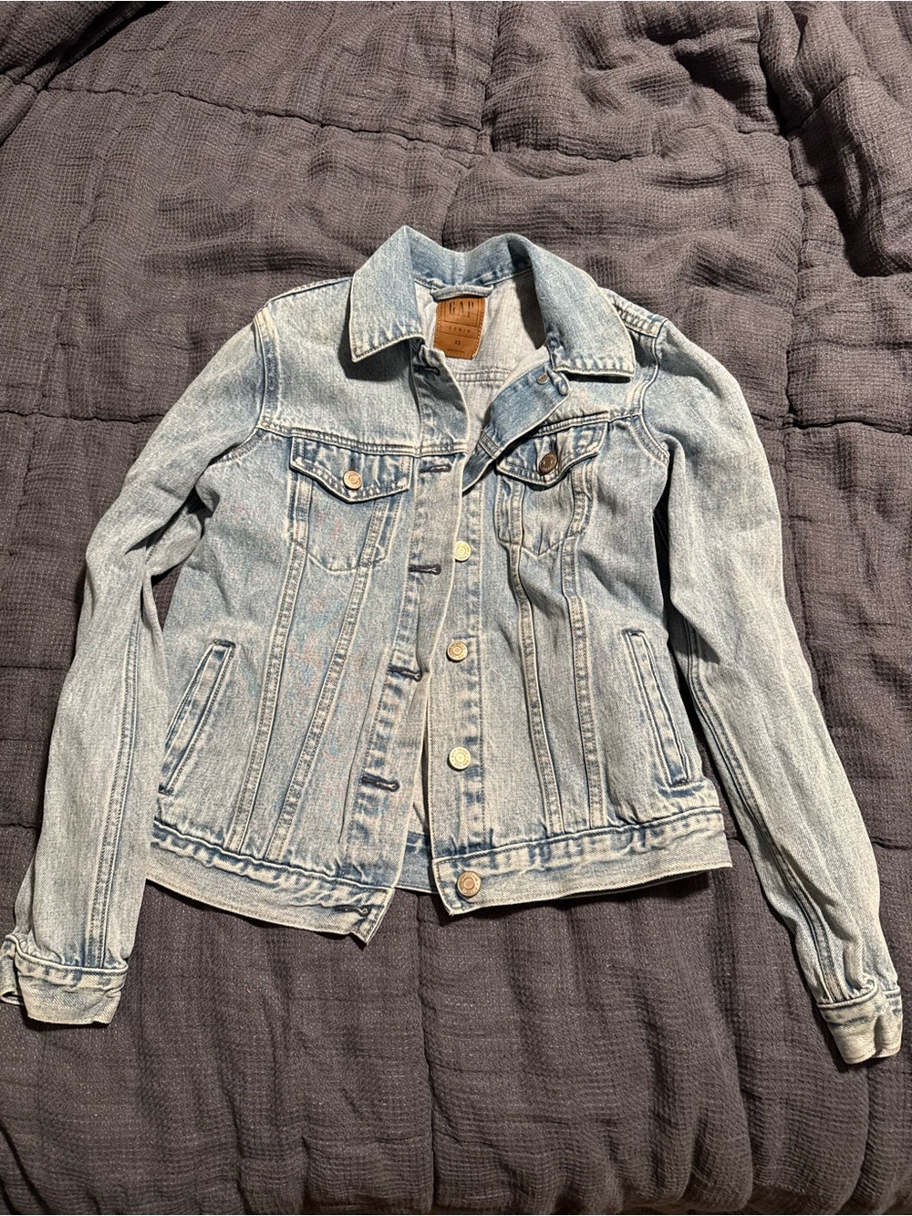 GAP Light Blue Denim Jean Jacket - Classic Button-Front